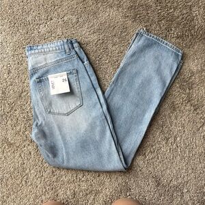 Vervet Split Hem Distressed Jeans